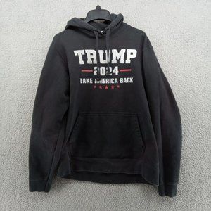 Donald Trump Hoodie Mens Medium Black 2024 Take America Back Sweatshirt